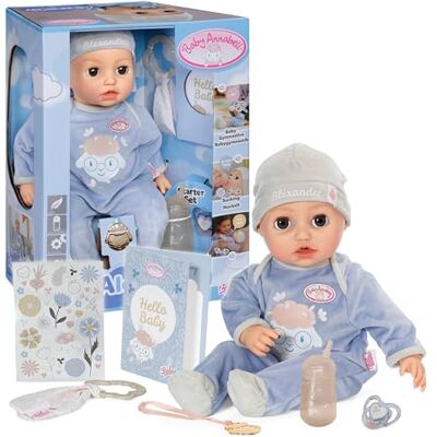 Baby Annabell Interactive Alexander 43cm Soft bodied baby doll with realistic movements, sounds & accessories Suitable for Children Aged 3+ Baby Annabell Interactive Alexander 43cm Soft bodied baby doll with realistic movements, sounds & accessories Suitable for Children Aged 3+