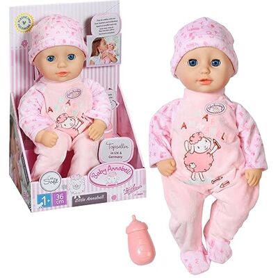 Baby Annabell 709870 Little Annabell-36cm Soft Bodied Pretend Feeding-Suitable for Children Aged 1+ Years-Perfect Toddlers-Includes Doll, Bottle and Outfit Baby Annabell 709870 Little Annabell-36cm Soft Bodied Pretend Feeding-Suitable for Children Aged 1+ Years-Perfect Toddlers-Includes Doll, Bottle and Outfit