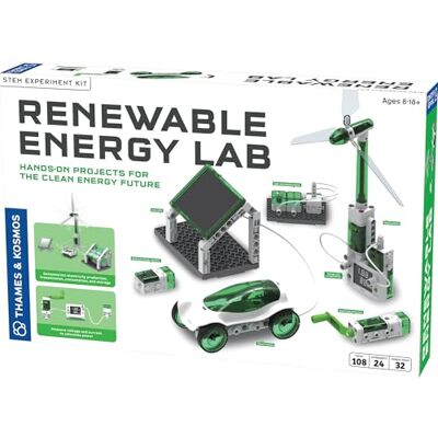 Thames & Kosmos Renewable Energy Lab STEM Experiment Kit for Kids & Adults Ages 8+ Hands-On Science Learning with Solar, Wind & Battery Models Compatible with Micro:Bit & Robotic Workshop Thames & Kosmos Renewable Energy Lab STEM Experiment Kit for Kids & Adults Ages 8+ Hands-On Science Learning with Solar, Wind & Battery Models Compatible with Micro:Bit & Robotic Workshop