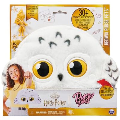 Wizarding World Harry Potter, Hedwig Purse Pets Interactive Pet Toy and Shoulder Bag, over 30 Sounds and Reactions, Kids’ Toys for Girls Ages 6 and up Wizarding World Harry Potter, Hedwig Purse Pets Interactive Pet Toy and Shoulder Bag, over 30 Sounds and Reactions, Kids’ Toys for Girls Ages 6 and up