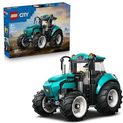 Lego City Tractor Toy Farm Vehicle Model Building Kit with a Farmer Minifigure Birthday Gift Idea for 6+ Year Old Boys and Engineering Fans 60498 Lego City Tractor Toy Farm Vehicle Model Building Kit with a Farmer Minifigure Birthday Gift Idea for 6+ Year Old Boys and Engineering Fans 60498