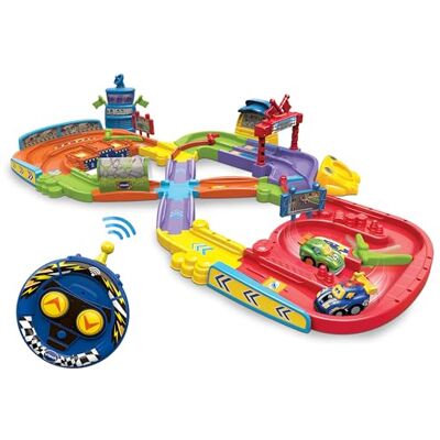 VTech Baby TUT TUT Baby Speedster RC Car Racing Track Interactive Playset with Racing Car, Music, Exciting Phrases and Sounds For Children Aged 1-5 Years VTech Baby TUT TUT Baby Speedster RC Car Racing Track Interactive Playset with Racing Car, Music, Exciting Phrases and Sounds For Children Aged 1-5 Years
