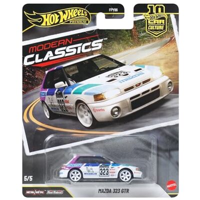 Hot Wheels Mazda 323 GTR Car Culture Vehicle, Premium 1:64 Scale Die-Cast Toy Car with Real Riders Tires & Metal/Metal Body & Chassis, JKF17 Hot Wheels Mazda 323 GTR Car Culture Vehicle, Premium 1:64 Scale Die-Cast Toy Car with Real Riders Tires & Metal/Metal Body & Chassis, JKF17