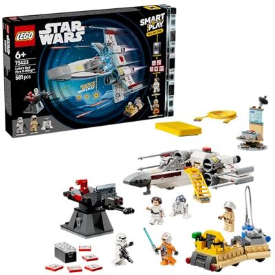 Lego Star Wars 75423 SMART Play: Luke's Red Five X-Wing All-in-One Interactive Toy Set incl. SMART Brick, 5 Tags, 2 Minifigures & Charger Gift Idea for 6+ Year Old Boys, Girls & Adult Fans Lego Star Wars 75423 SMART Play: Luke's Red Five X-Wing All-in-One Interactive Toy Set incl. SMART Brick, 5 Tags, 2 Minifigures & Charger Gift Idea for 6+ Year Old Boys, Girls & Adult Fans
