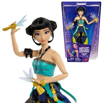 Mattel KPop Demon Hunters HUNTR/X Zoey Fashion Doll in “How It’s Done” Performance Look with Spirit Blades Accessory, Inspired by the Movie, JRN37 Mattel KPop Demon Hunters HUNTR/X Zoey Fashion Doll in “How It’s Done” Performance Look with Spirit Blades Accessory, Inspired by the Movie, JRN37