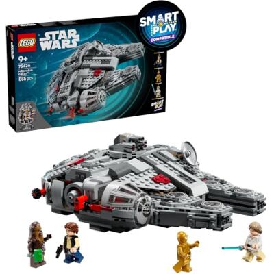 Lego Star Wars 75426 SMART Play: Millennium Falcon Model Compatible Interactive Toy Set incl. 4 SMART Tags and 4 Minifigures Gift Idea for 9+ Year Old Boys, Girls & Adult Fans Lego Star Wars 75426 SMART Play: Millennium Falcon Model Compatible Interactive Toy Set incl. 4 SMART Tags and 4 Minifigures Gift Idea for 9+ Year Old Boys, Girls & Adult Fans