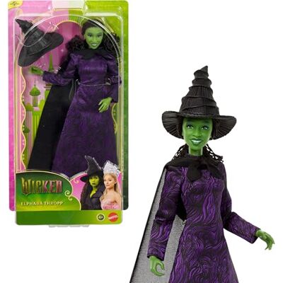 Mattel Universal Pictures’ Wicked Elphaba Thropp Fashion Doll with Removable Outfit & 7 Points of Articulation, Inspired by the Movie, JMG23 Mattel Universal Pictures’ Wicked Elphaba Thropp Fashion Doll with Removable Outfit & 7 Points of Articulation, Inspired by the Movie, JMG23