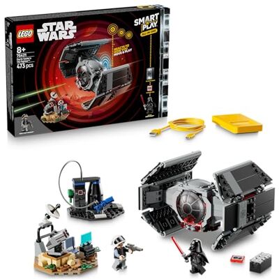 Lego Star Wars 75421 SMART Play: Darth Vader's TIE Fighter All-in-One Interactive Toy Set incl. SMART Brick, Tag, Minifigure & Charger Gift Idea for 8+ Year Old Boys, Girls & Adult Fans Lego Star Wars 75421 SMART Play: Darth Vader's TIE Fighter All-in-One Interactive Toy Set incl. SMART Brick, Tag, Minifigure & Charger Gift Idea for 8+ Year Old Boys, Girls & Adult Fans