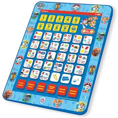LEXIBOOK Paw Patrol, Educational Bilingual Interactive Learning Tablet, toy to learn alphabet, letters, numbers, words, spelling and music, English/Spanish languages, Blue, JCPAD002PAi2LXB LEXIBOOK Paw Patrol, Educational Bilingual Interactive Learning Tablet, toy to learn alphabet, letters, numbers, words, spelling and music, English/Spanish languages, Blue, JCPAD002PAi2LXB