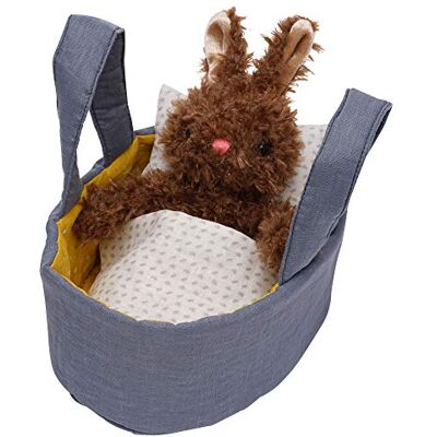 Manhattan Toy Moppettes Beau Stuffed Animal Nurturing Playset with Bunny Plush Toy, Fabric Bassinet, Blanket & Pillow Manhattan Toy Moppettes Beau Stuffed Animal Nurturing Playset with Bunny Plush Toy, Fabric Bassinet, Blanket & Pillow