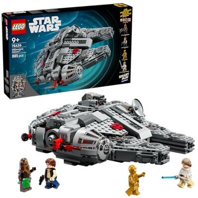 Lego Star Wars 75426 SMART Play: Millennium Falcon Model Compatible Interactive Toy Set incl. 4 SMART Tags and 4 Minifigures Gift Idea for 9+ Year Old Boys, Girls & Adult Fans Lego Star Wars 75426 SMART Play: Millennium Falcon Model Compatible Interactive Toy Set incl. 4 SMART Tags and 4 Minifigures Gift Idea for 9+ Year Old Boys, Girls & Adult Fans