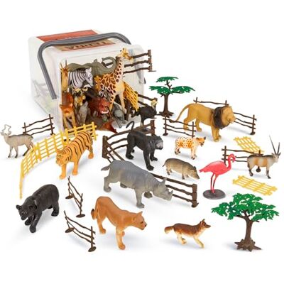 Battat Terra Jungle World Miniature Animal Figures - 60 pcs Battat Terra Jungle World Miniature Animal Figures - 60 pcs