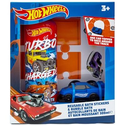 Hot Wheels Bath Sticker & Bubble Bath Gift Set Includes Toy Car, Reusable Racing Track Stickers & 300ml Bubble Bath Kids Bath Toy Gift Age 3+ Hot Wheels Bath Sticker & Bubble Bath Gift Set Includes Toy Car, Reusable Racing Track Stickers & 300ml Bubble Bath Kids Bath Toy Gift Age 3+