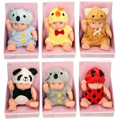 Atoz Animal Baby Dolls Collection, Set of 6 Plush Character Outfits Koala, Chick, Cat, Panda, Grey Koala, Ladybird You will recieve 1 Atoz Animal Baby Dolls Collection, Set of 6 Plush Character Outfits Koala, Chick, Cat, Panda, Grey Koala, Ladybird You will recieve 1