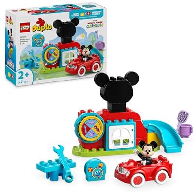 Lego DUPLO Disney Mickey Mouse Clubhouse & Car Colour Sorting Toy for 2+ Year Old Boys & Girls Toddler Learning Toy incl. a Mickey Figure & Activity Wheel Gift Idea 10454 Lego DUPLO Disney Mickey Mouse Clubhouse & Car Colour Sorting Toy for 2+ Year Old Boys & Girls Toddler Learning Toy incl. a Mickey Figure & Activity Wheel Gift Idea 10454