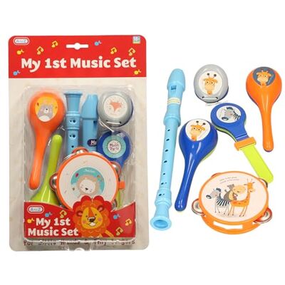 Atoz A to Z My 1st Music Set, Kids Musical Instruments Set with Recorder, Tambourine, Maracas, Animal Design, 18+ Months Atoz A to Z My 1st Music Set, Kids Musical Instruments Set with Recorder, Tambourine, Maracas, Animal Design, 18+ Months