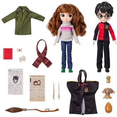Wizarding World Harry Potter, 20.3-cm Harry Potter and Hermione Granger Dolls and Accessories Gift Set, over 20 Pieces, Kids’ Toys for Ages 6 and up Wizarding World Harry Potter, 20.3-cm Harry Potter and Hermione Granger Dolls and Accessories Gift Set, over 20 Pieces, Kids’ Toys for Ages 6 and up
