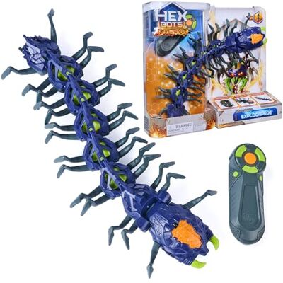 HEX BOTS Explodapede Remote Control Robot Centipede Robot Toys with Light Up Eyes, Prank Toys for Kids Ages 4+ HEX BOTS Explodapede Remote Control Robot Centipede Robot Toys with Light Up Eyes, Prank Toys for Kids Ages 4+
