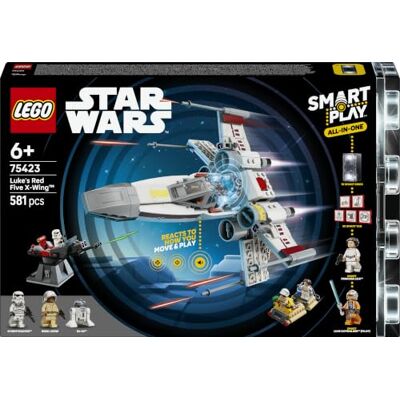 Lego Star Wars 75423 SMART Play: Luke's Red Five X-Wing All-in-One Interactive Toy Set incl. SMART Brick, 5 Tags, 2 Minifigures & Charger Gift Idea for 6+ Year Old Boys, Girls & Adult Fans Lego Star Wars 75423 SMART Play: Luke's Red Five X-Wing All-in-One Interactive Toy Set incl. SMART Brick, 5 Tags, 2 Minifigures & Charger Gift Idea for 6+ Year Old Boys, Girls & Adult Fans