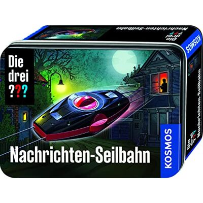 Die drei ??? Kosmos 632168 The Three ??? Message Cable Car, Protect and Exchange Secret Messages and Small Items, Detective Toy Set for Children from 8 Years Die drei ??? Kosmos 632168 The Three ??? Message Cable Car, Protect and Exchange Secret Messages and Small Items, Detective Toy Set for Children from 8 Years