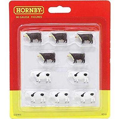 Hornby R7121 Cows for Model Railway OO Gauge, Model Train Accessories for Adding Scenery, Dioramas, Woodland, Buildings and More, Model Making Kits 1:76 Scale Model Accessory Hornby R7121 Cows for Model Railway OO Gauge, Model Train Accessories for Adding Scenery, Dioramas, Woodland, Buildings and More, Model Making Kits 1:76 Scale Model Accessory
