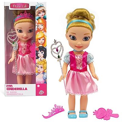 Cicciobello Fairytale Princess Doll 35cm Cinderella, Large Princess Doll with Sparkling Blue Dress, Fantasy Role Play Toy, Beautiful Gift for Children Aged 3+ Cicciobello Fairytale Princess Doll 35cm Cinderella, Large Princess Doll with Sparkling Blue Dress, Fantasy Role Play Toy, Beautiful Gift for Children Aged 3+