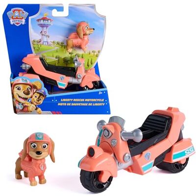 Paw Patrol , Liberty Rescue Motorcycle, Toy Bike with Collectible Action Figure, Sustainably Minded Kids Toys for Boys and Girls Ages 3 and Up Paw Patrol , Liberty Rescue Motorcycle, Toy Bike with Collectible Action Figure, Sustainably Minded Kids Toys for Boys and Girls Ages 3 and Up