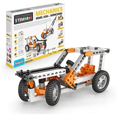 Engino - Stem Toys, Mechanics: Wheels, Axles & Inclined Planes, Construction Toys for Kids 9+, Educational Toys, Gift for Boys (14 Model Options) Engino - Stem Toys, Mechanics: Wheels, Axles & Inclined Planes, Construction Toys for Kids 9+, Educational Toys, Gift for Boys (14 Model Options)