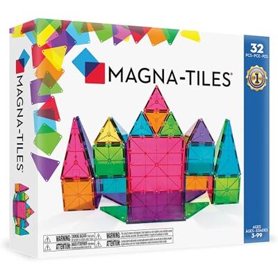 Magna-Tiles Classic 32-Piece Magnetic Construction Set Magnet Building Blocks STEM Engineering Toys & Math Manipulatives Preschool, Classroom, Playroom, Sensory Room Essentials Magna-Tiles Classic 32-Piece Magnetic Construction Set Magnet Building Blocks STEM Engineering Toys & Math Manipulatives Preschool, Classroom, Playroom, Sensory Room Essentials