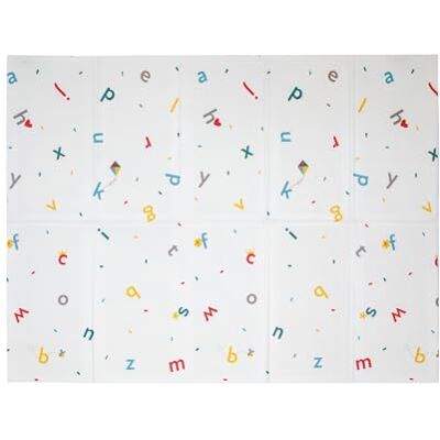 Nuby Foldable Reversible Play Mat Easy Clean Reversible Waterproof Suitable from Birth 147 x 195 cm (Alphabet) Nuby Foldable Reversible Play Mat Easy Clean Reversible Waterproof Suitable from Birth 147 x 195 cm (Alphabet)
