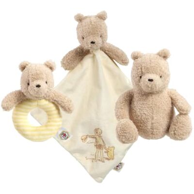 Rainbow Designs Disney Winnie the Pooh 100th Baby Gift Set Plush, Comforter & Rattle Rainbow Designs Disney Winnie the Pooh 100th Baby Gift Set Plush, Comforter & Rattle