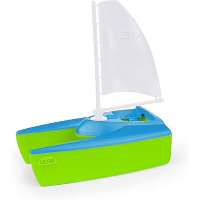 Lena 04715 Boaties Catamaran Style Sailing Boat Approx. 17 cm with Clip-on Sail, Suitable for Bathtub, Indoor and Outdoor Use for Children from 2 Years Lena 04715 Boaties Catamaran Style Sailing Boat Approx. 17 cm with Clip-on Sail, Suitable for Bathtub, Indoor and Outdoor Use for Children from 2 Years