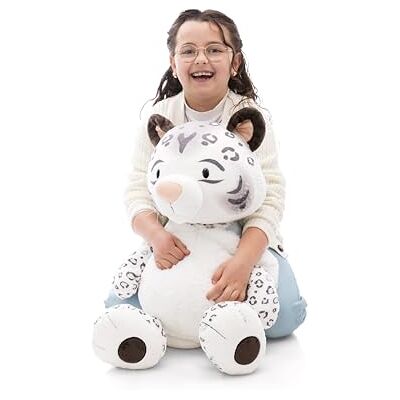 Nici 62434 Cuddly Toy, Snow Leopard Eleni Snowbell, 70 cm, White, Soft Plush Toy, Cute Stuffed Toy for Cuddling and Playing, Great Gift Idea for Children and Adults Nici 62434 Cuddly Toy, Snow Leopard Eleni Snowbell, 70 cm, White, Soft Plush Toy, Cute Stuffed Toy for Cuddling and Playing, Great Gift Idea for Children and Adults
