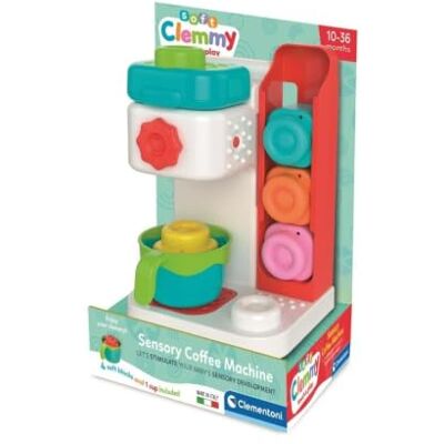 Clementoni Clemmy Coffee Break Sensory Baby Toy, Soft Multisensory Coffee Machine with 6 Washable Blocks & Pretend Play Features, Ages 10 Months+ Clementoni Clemmy Coffee Break Sensory Baby Toy, Soft Multisensory Coffee Machine with 6 Washable Blocks & Pretend Play Features, Ages 10 Months+