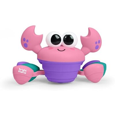 Bright Starts Rockin’ Crawling Crab Interactive Baby Toy with Music & Dancing, Safety Sensors Detect Obstacles, Encourage Motor Skills and Learn to Crawl, Pink, Ages 6 Months and Up Bright Starts Rockin’ Crawling Crab Interactive Baby Toy with Music & Dancing, Safety Sensors Detect Obstacles, Encourage Motor Skills and Learn to Crawl, Pink, Ages 6 Months and Up