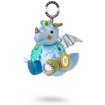 Nuby Things with Wings Baby Pram Toy Sensory Colourful Dragon Pram Toy with Baby Safe Mirror Teething Toy Universal Clip (George) Nuby Things with Wings Baby Pram Toy Sensory Colourful Dragon Pram Toy with Baby Safe Mirror Teething Toy Universal Clip (George)