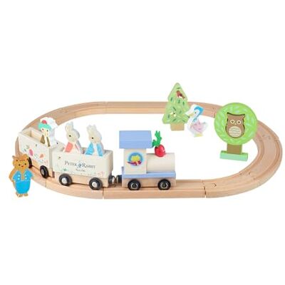 ORANGE TREE Toys Peter Rabbit Toys, Wooden Train Set for Kids – Track with Beatrix Potter Figures for 1 2 3 Year Old Boys Girls Toddler, Birthday, Christmas Official Licensed Peter Rabbit Gifts ORANGE TREE Toys Peter Rabbit Toys, Wooden Train Set for Kids – Track with Beatrix Potter Figures for 1 2 3 Year Old Boys Girls Toddler, Birthday, Christmas Official Licensed Peter Rabbit Gifts