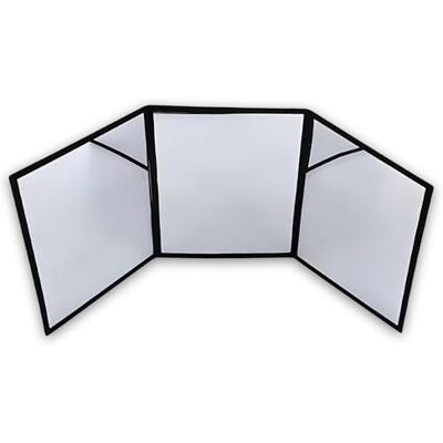 Playlearn Sensory Mirror 3 Way Visual Play and Exploration, 3 Panel Folding,High Contrast Coordination Mirror for Toddlers Early Development & Activity Toys Playlearn Sensory Mirror 3 Way Visual Play and Exploration, 3 Panel Folding,High Contrast Coordination Mirror for Toddlers Early Development & Activity Toys