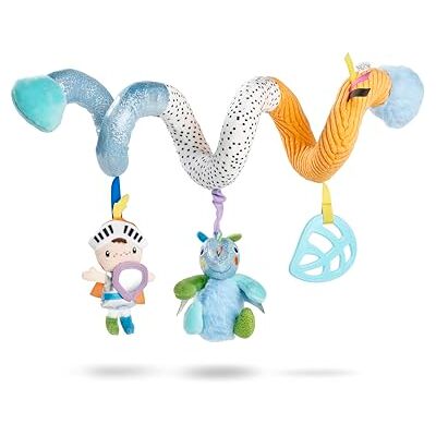 Nuby Baby Pram Spiral Sensory Colourful Pram Toy Early Development Suitable from Birth (George) Nuby Baby Pram Spiral Sensory Colourful Pram Toy Early Development Suitable from Birth (George)