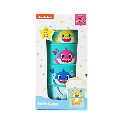Baby Shark Bath Cups 3 Pack Baby Bath Toys Educational & Fun 6M+ Animal Print Stackable Fill Up Buckets Fill N Spill Bathtub Fun Toy For Toddlers/Children Baby Shark Bath Cups 3 Pack Baby Bath Toys Educational & Fun 6M+ Animal Print Stackable Fill Up Buckets Fill N Spill Bathtub Fun Toy For Toddlers/Children