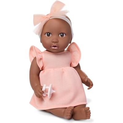 LullaBaby Baby Doll Pink Dress 14-Inch Realistic Baby Doll Brown Eyes & Huggable Soft Body Pink Dress & Bow Headband Pretend Play Toy for Kids 2 Years + LullaBaby Baby Doll Pink Dress 14-Inch Realistic Baby Doll Brown Eyes & Huggable Soft Body Pink Dress & Bow Headband Pretend Play Toy for Kids 2 Years +
