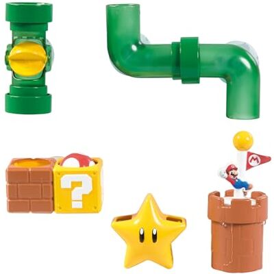 TOMY My Mario Bath Pipes Playset, Toddler Bath Toy with Water Pipes and Pouring System, Interactive Water Circuit Game with Mario Theme, Baby Bath Toys for Building and Learning, Age 2 Plus TOMY My Mario Bath Pipes Playset, Toddler Bath Toy with Water Pipes and Pouring System, Interactive Water Circuit Game with Mario Theme, Baby Bath Toys for Building and Learning, Age 2 Plus