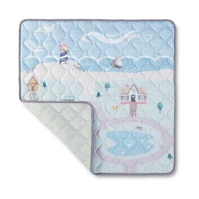 Nuby Quilted Baby Playmat Padded Floormat with Anti Slip Suitbale from Birth Machine Washable 127 x 127 cm (Seaside Village) Nuby Quilted Baby Playmat Padded Floormat with Anti Slip Suitbale from Birth Machine Washable 127 x 127 cm (Seaside Village)