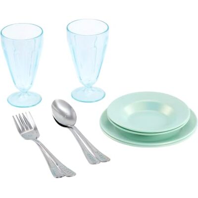 little tikes Sweet Spaces Dishware Set Sea Foam Plates and Cups with Kitchen Accessories, Dining Activities for Children Ages 3+ Years little tikes Sweet Spaces Dishware Set Sea Foam Plates and Cups with Kitchen Accessories, Dining Activities for Children Ages 3+ Years