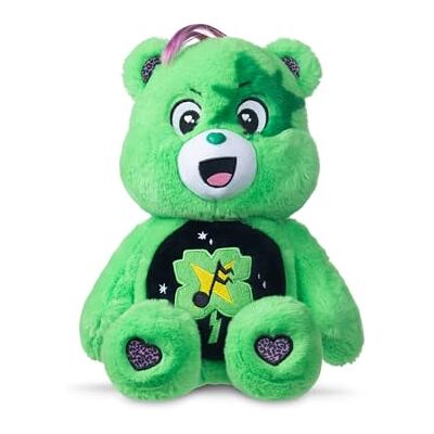 Care Bears Basic Fun 22cm Rock Theme Plush – Good Luck Bear Eco-Friendly Soft Toy with Lightning Belly Badge – Collectible Plush for Kids & Fans, 14", Green Care Bears Basic Fun 22cm Rock Theme Plush – Good Luck Bear Eco-Friendly Soft Toy with Lightning Belly Badge – Collectible Plush for Kids & Fans, 14", Green