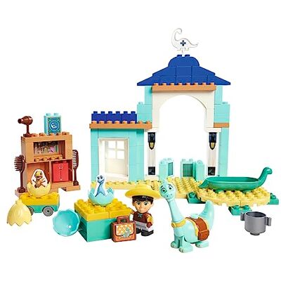 BIG -Bloxx Dino Ranch Nursing Station Large Play Set (86 Building Blocks) for Dino Hospital with Breeding Site, Accessories & Toy Figure Min and Dino Figure Clover, for Children from 18 Months to 5 BIG -Bloxx Dino Ranch Nursing Station Large Play Set (86 Building Blocks) for Dino Hospital with Breeding Site, Accessories & Toy Figure Min and Dino Figure Clover, for Children from 18 Months to 5