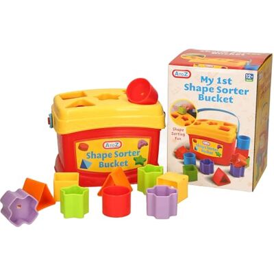 Atoz My 1st Shape Sorter Bucket, Educational Toy with Colourful Blocks, Ages 12+ Months Atoz My 1st Shape Sorter Bucket, Educational Toy with Colourful Blocks, Ages 12+ Months