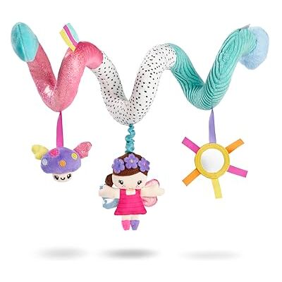 Nuby Baby Pram Spiral Sensory Colourful Pram Toy Early Development Suitable from Birth (Hattie) Nuby Baby Pram Spiral Sensory Colourful Pram Toy Early Development Suitable from Birth (Hattie)
