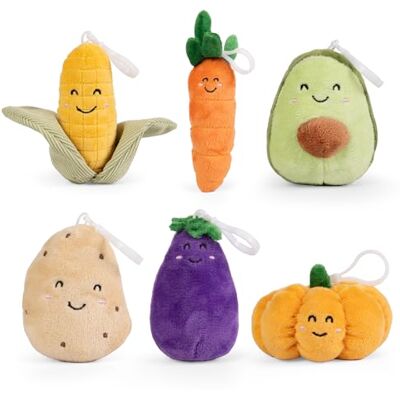 Living Nature Little Vegetable Clips Plush Toy Cute Soft Toy Keyring Gift for Kids, 14 cm x 14 cm x 22 cm Living Nature Little Vegetable Clips Plush Toy Cute Soft Toy Keyring Gift for Kids, 14 cm x 14 cm x 22 cm