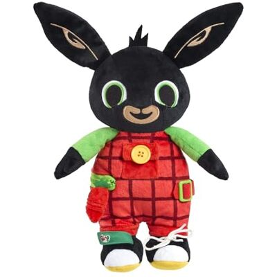 Rainbow Designs Bing Learn to Dress Soft Toy Interactive Baby with Buttons, Zips, Laces & Velcro Sensory for Babies Developing Fine Motor Skills Cuddly Kids Toy for Preschool Learning Rainbow Designs Bing Learn to Dress Soft Toy Interactive Baby with Buttons, Zips, Laces & Velcro Sensory for Babies Developing Fine Motor Skills Cuddly Kids Toy for Preschool Learning